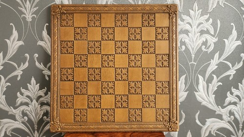 Large antique chess board x - board, 60