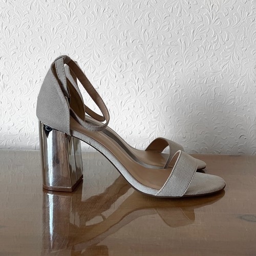 Grey silver new look strappy - new,