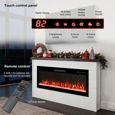 65" Electric Fireplace w/Wall