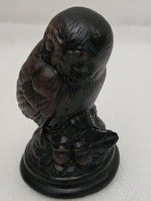 Vintage Resin Owl Figurine –