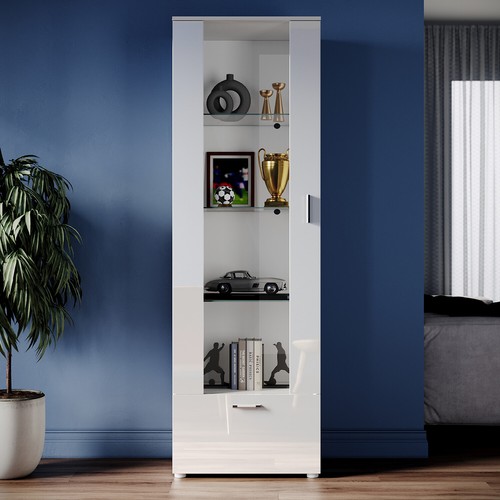 High gloss white tall display - white,