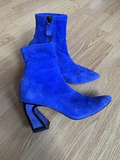 Kat Maconie electric blue suede sock Boots