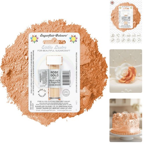 Sugarflair rose gold edible - gold,