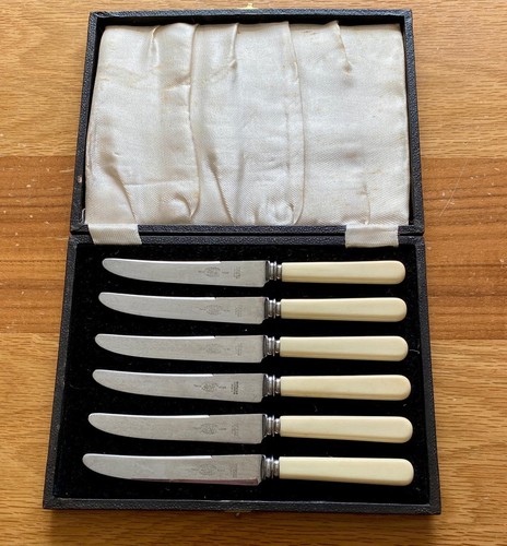 Vintage boxed set faux - boxed, bone
