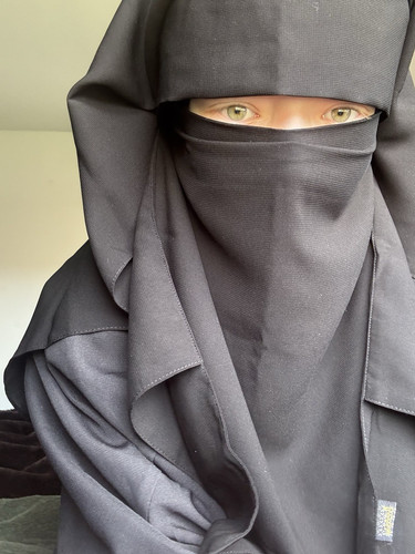 Women black niqab hijab - black,