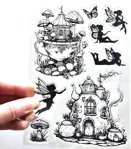 Clear stamps teacup fairy - clear,