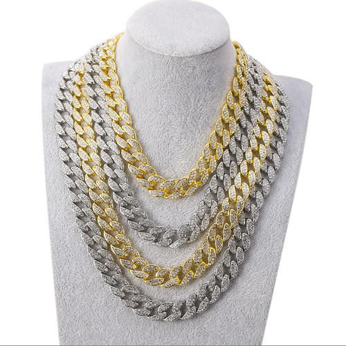 Mens iced out diamond thick - iced,