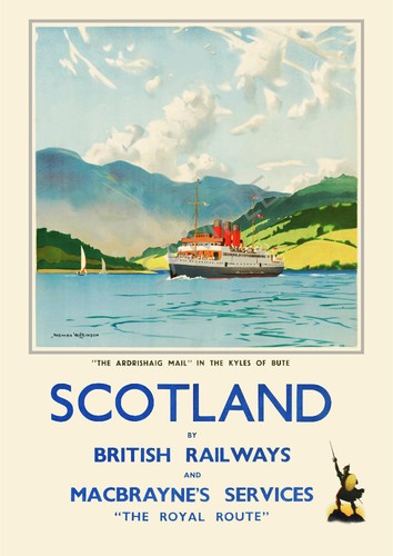 Vintage railway poster kyles - railway,