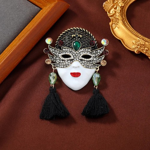 Women vintage enamel - enamel, mask