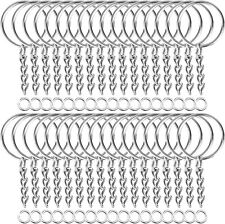 25MM Split ring with chain and screw KEY KEYRINGS KEYRING KEYS FINDINGS CLASP