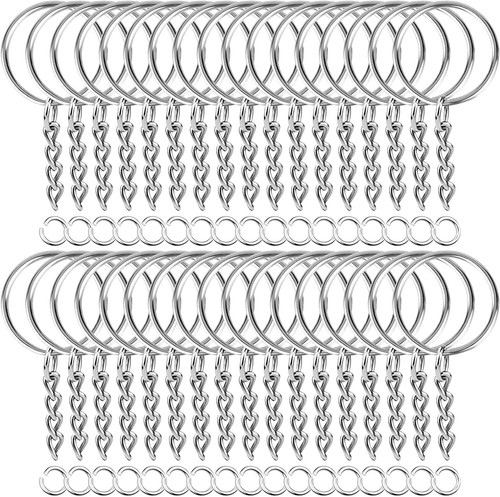 25mm split ring with chain - 25mm,