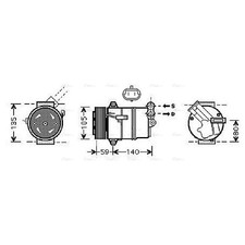Air Con Compressor For Opel Zafira B 1.9 CDTI AVA AC 13297444 1618459