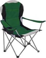 aofunny Camping Chair, Padded Chairs with Armrests and Cup Holder, NEW READ