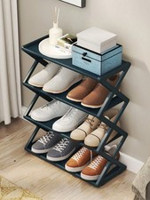 4-Tier X-Shaped Shoe Rack