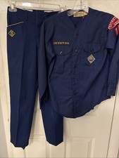 Vtg 2pc BSA Shirt Youth Blue