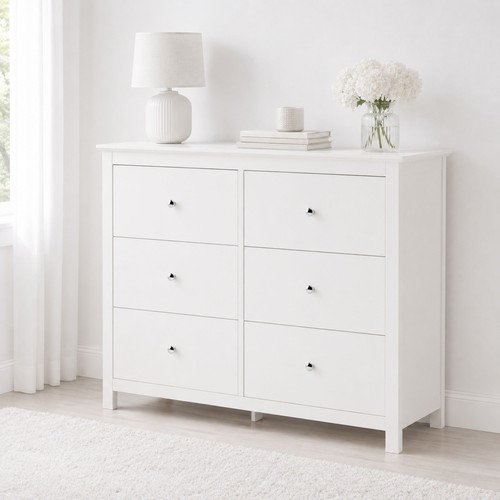 Nairn white drawer double - white,