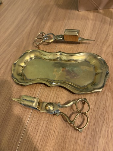 Victorian brass candle snuffer - victorian,