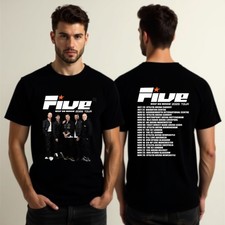 Five Boy Band T Shirt Keep on Movin 2025 Uk Tour Top Music Fan Retro Xmas Day Te