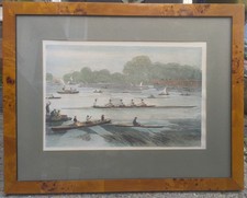 ROWING HARVARD CREW PRACTICING IN ELLIOTT BOAT SCULLING INTERNATIONAL BOAT RACE