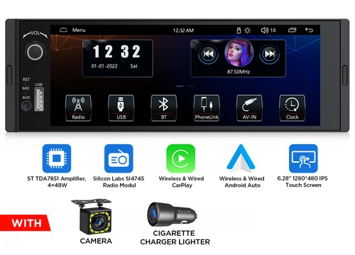 Car stereo single din - stereo,