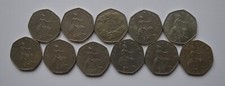 50p Fifty Pence Old large Coin Job Lot 69,73,76,77,78,79,80,81,82,83 + RARE 1970