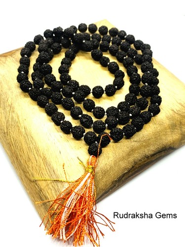 Ebony rudraksha mala 108 - ebony,