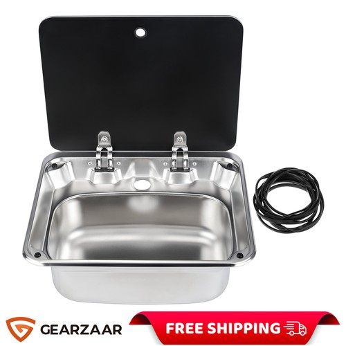 Stainless steel campervan sink - steel,