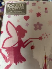 Fairy & Castle Double Duvet And Matching Fitted Sheet New
