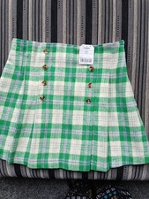 Girls NEXT Green Tartan Skirt
