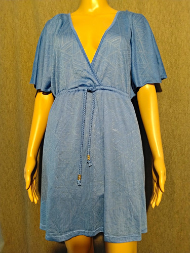 Primark blue geometric - geometric, v-neck