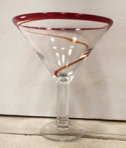 Thick martini glass red - thick,