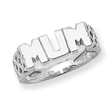 New Sterling Silver MUM Ring Sizes K-V