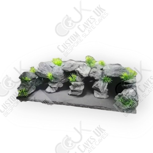 Hand made slate pleco cave - hand,