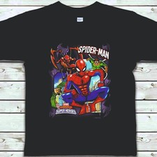 Spiderman Super Heroes Kids T-shirts Cartoon Unisex T shirt Top Tee Gift AV33