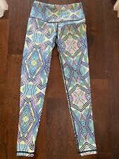 Rare Victoria secret leggings white and flouro S aztec
