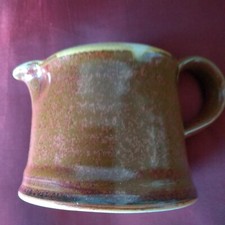 Studio Pottery Small Vintage Red Oxide Glazed  Jug –6cm Tall.