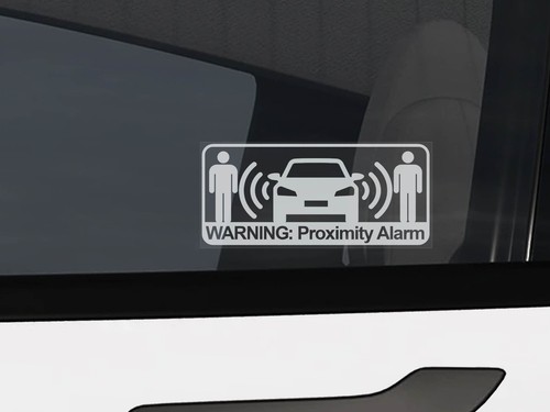 Car proximity alarm - alarm, window