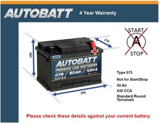 Battery fits DE LOREAN DMC-12