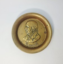 Rare Victorian Prime Minister William Ewart Gladstone Brass Dish 4½" (c. 1870s)