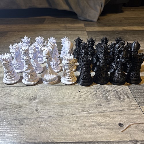 Chess pieces gothic themed - chess,