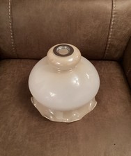 Vintage Glass Lamp Shade, Ceiling Light, Pendant, Scalloped Edge, Excellent Cond