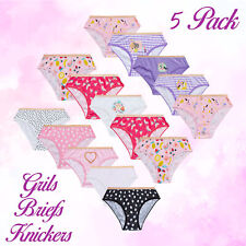 5 Pairs Infants Kids Girls Knickers 100% Cotton Briefs Underwear Pants 2-13 Year