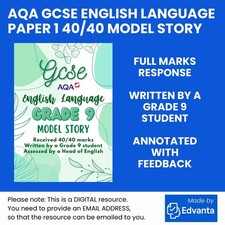 GCSE AQA English Language Grade 9 Model Story Paper 1 Question 5 *FULL MARKS*