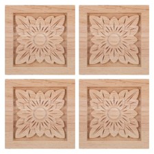 4 Pcs Wood Carving Decorative