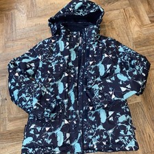 Mountain Warehouse Ski Coat Size 8 Blue Paint Splatter Design