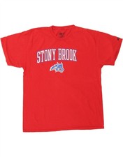 RUSSELL ATHLETIC Mens Stony Brook Graphic T-Shirt Top UK 46/48 XL Red BQ13