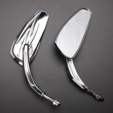 Chrome motorcycle side mirrors - chrome,