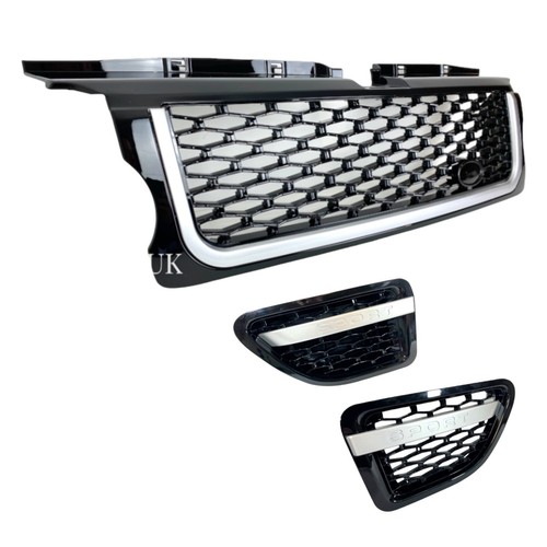 Front grille side vents black - front,