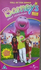 Barney's Great Adventure VHS Video 2004 Cert U