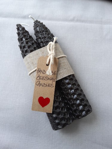 Black beeswax candles 100 - black, 100%